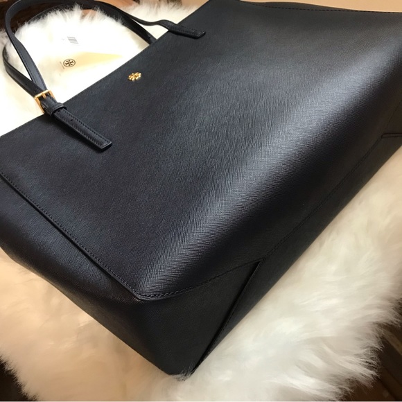 🥰 Tory Burch EMERSON LARGE DOUBLE ZIP TOTE Navy - Picture 11 of 14